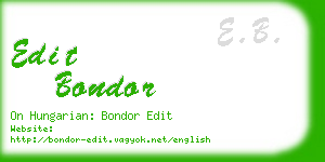 edit bondor business card
